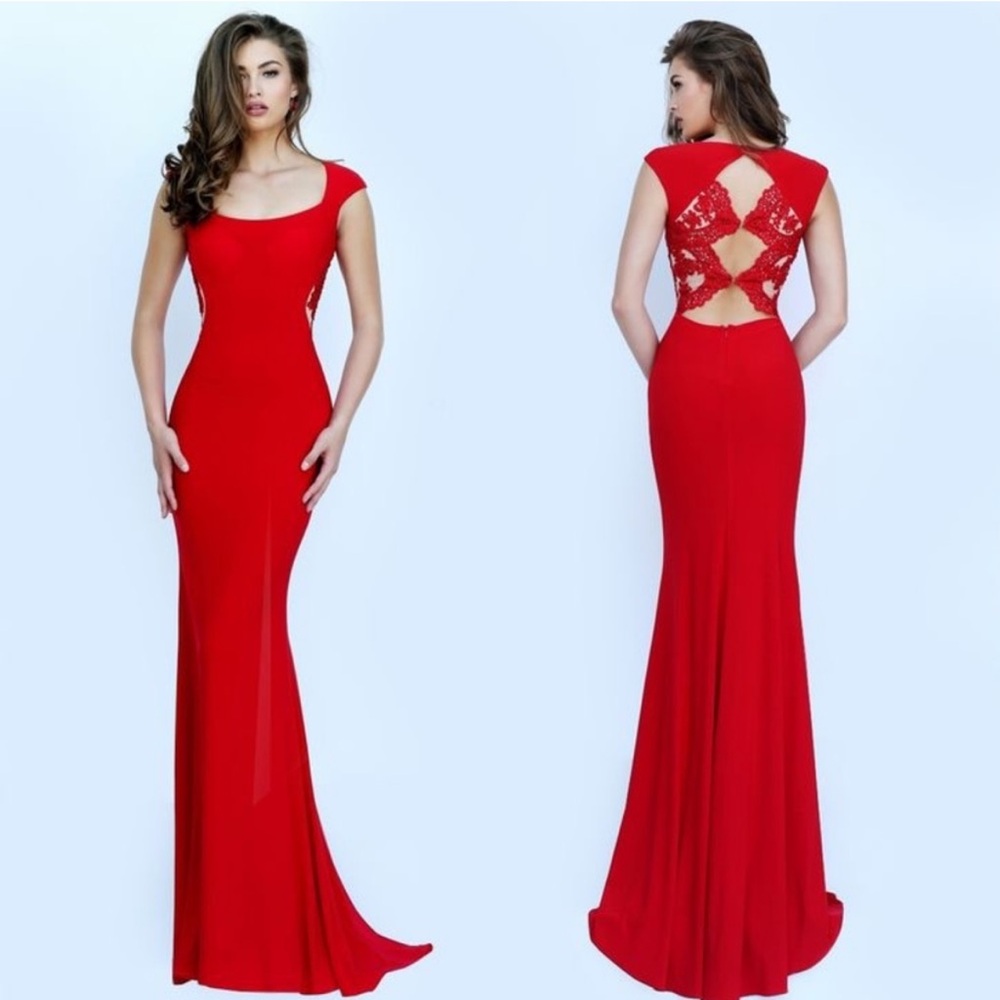 Red Sherri Hill Prom Dress style 50286